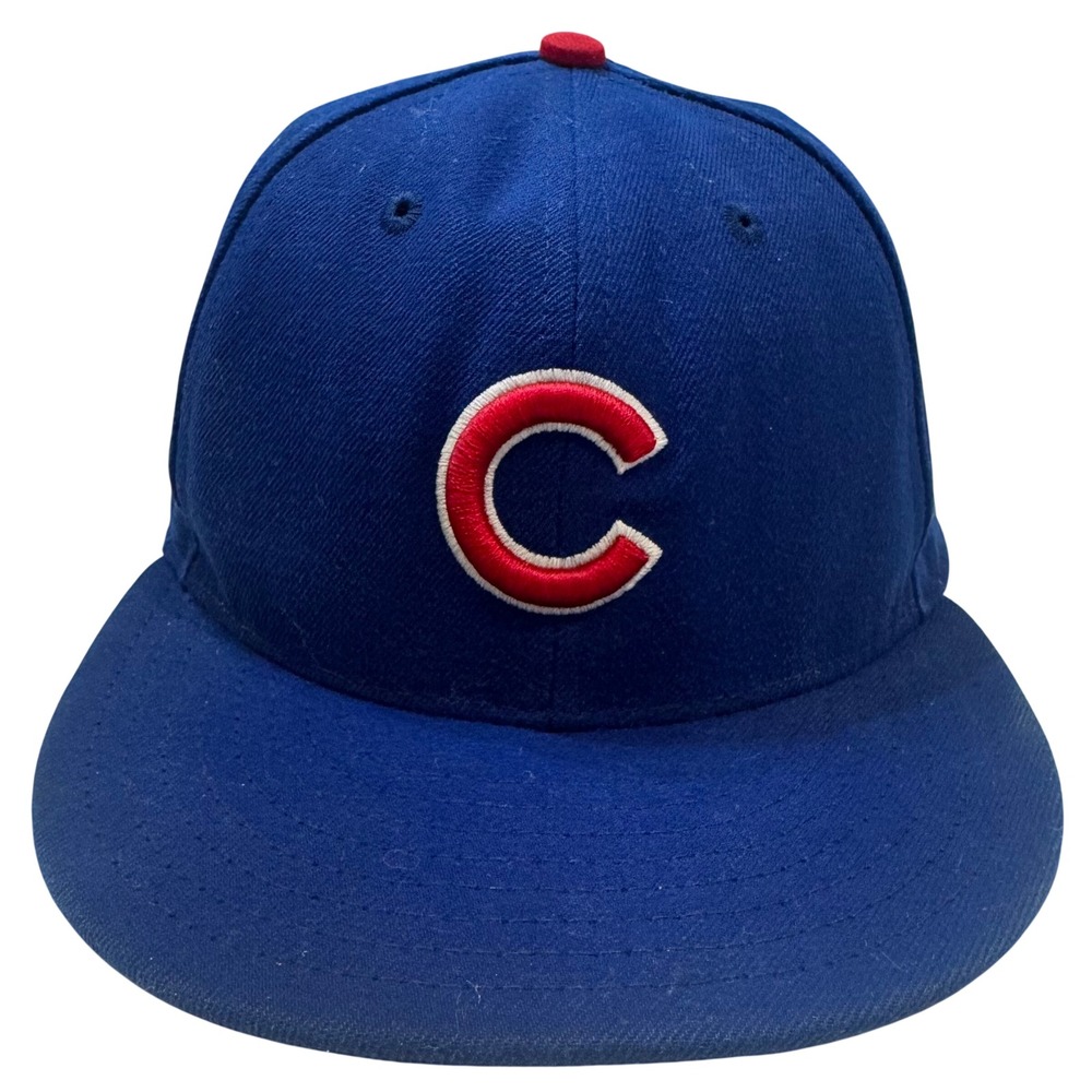 VTG New Era Chicago Cubs MLB Authentic Collection Fitted Hat Blue Men Size 7 1/4